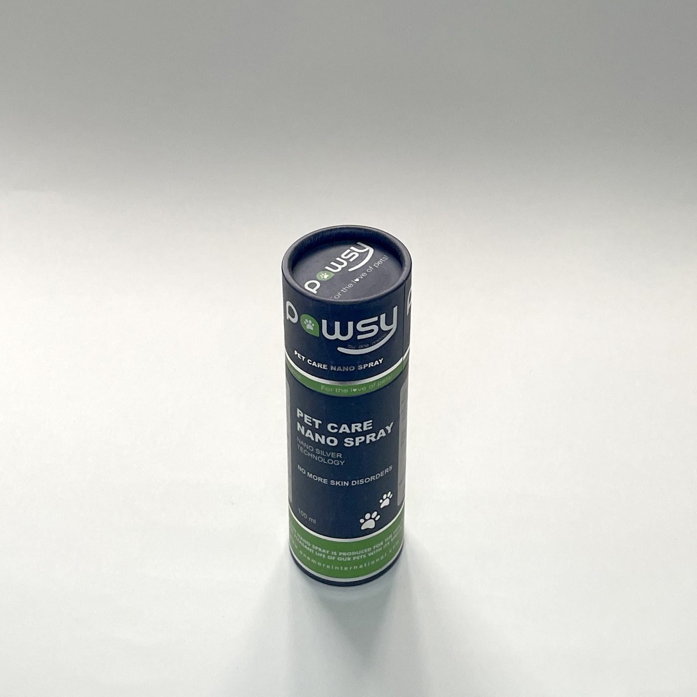 Pawsy — Pet Care Nano Spray — Baskılı silindir silindir kutu